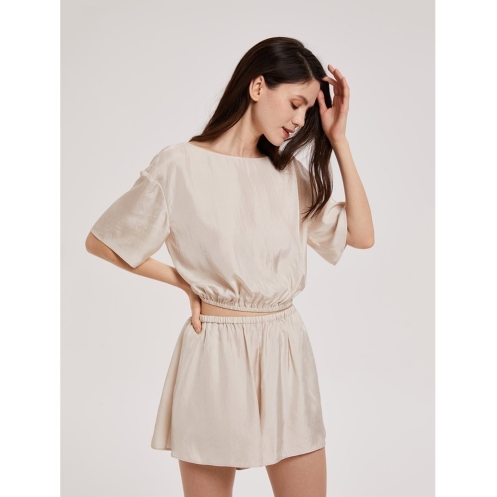 Nap Open Back Crop Top